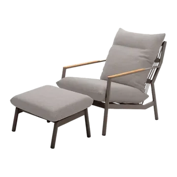 Royal Seasons Loungestoel met Hocker Las Palmas Espresso