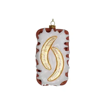 Kersthanger Bananencake Glas Multi 12.7 cm