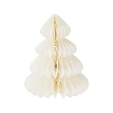 Kerstboom wit verlichting LED papier 40 cm