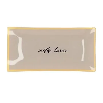 Daan Kromhout Design Bord Rechthoek With Love 20 x 10 x 2 cm