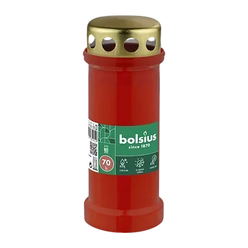 Bolsius Herdenkingslicht nr6L Rood 6.7 x 17.3 cm