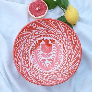 Lenta Living Schaal Groot Oranje Pomegranate 30 cm