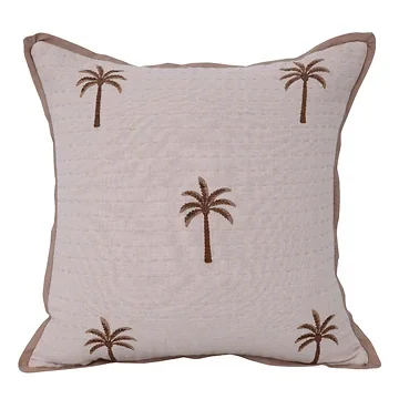 De Bosrand Kussen Palmtrees Natural 45 x 45 cm