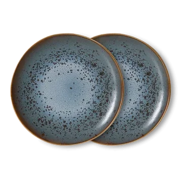 HKliving Ontbijtbord 70's Ceramics Mineral 2 stuks 22 cm
