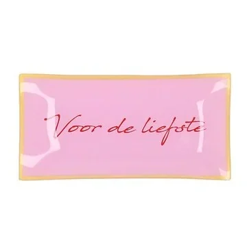 Daan Kromhout Design Bord Rechthoek Voor De Liefde 20 x 10 x 2 cm
