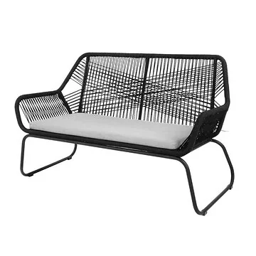 Ease up Loungebank 2-zits Napoli Zwart 130 x 62 x 81 cm