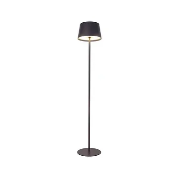 Vloerlamp LED mat zwart oplaadbaar 28 x 160 cm