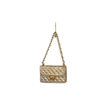 Vondels Kersthanger champagne opaal fashion tas 7 cm