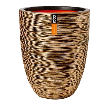 Capi Europe Bloempot Nature Rib Zwart Goud 46 x 58 cm