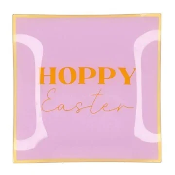 Daan Kromhout Design Bord Vierkant Hoppy Easter 18 x 18 x 2 cm