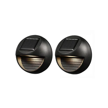 Solar Garden Buitenspots Zwart 2st