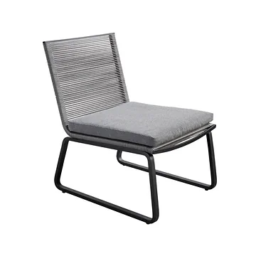 Yoi Loungestoel Kome Black Rope Dark Grey Kurai