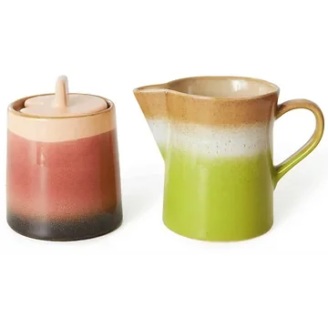 HKliving Melkkan en Suikerpot 70's Ceramics Foreland