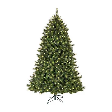 Everlands kunstkerstboom Malmö spruce frosted met verlichting 180 x 119 cm
