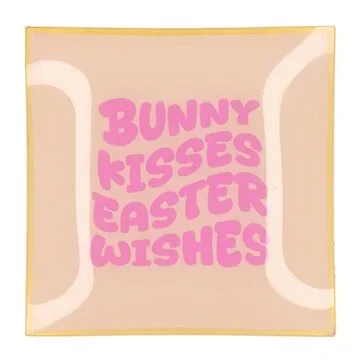 Daan Kromhout Design Bord Vierkant Bunny Kisses 18 x 18 x 2 cm