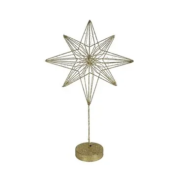 Ster LED goud op voet 48 cm