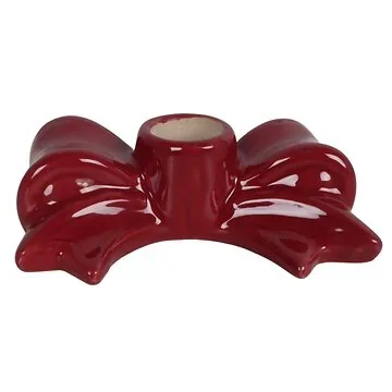 Kandelaar strik burgundy 11.5 x 6.5 x 3.5 cm