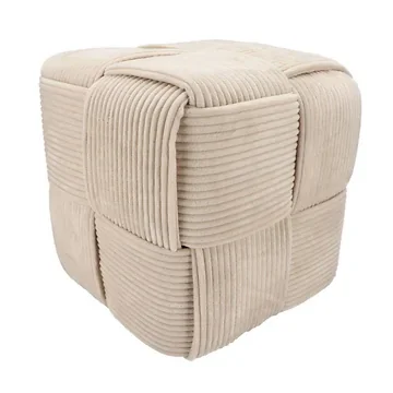 Daan Kromhout Design Poef Stripe Zand 40 x 40 cm