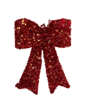 Strik glitter 10 LED lampjes rood 18 x 23 cm
