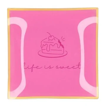 Daan Kromhout Design Bord Vierkant Life Is Sweet 18 x 18 x 2 cm