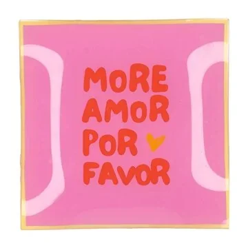 Daan Kromhout Design Bord Vierkant More Amor For Favor 18 x 18 x 2 cm