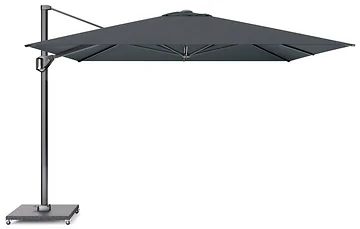 Platinum Zweefparasol Challenger T¹ Faded black Vierkant 350 x 350 cm