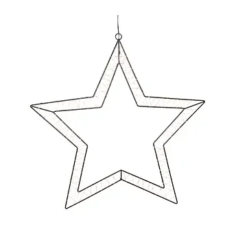 Anna's Collection Kerstster zwart met verlichting 50 x 49,5 cm