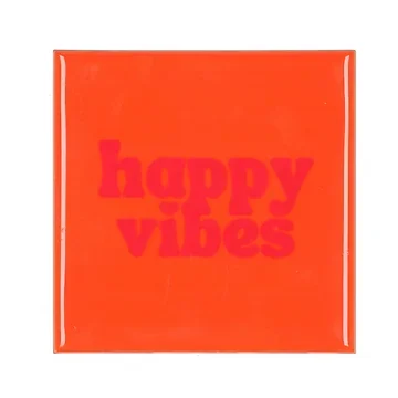 Tegel Happy Vibes Oranje 10 x 10 cm