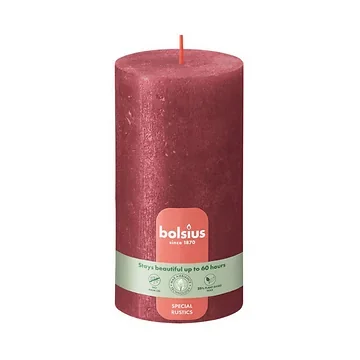 Bolsius Shimmer Stompkaars Rood 6.8 x 13 cm