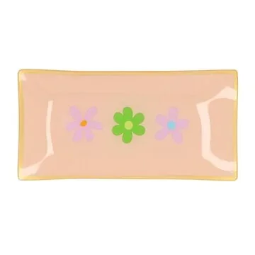 Daan Kromhout Design Bord Rechthoek Flowers 20 x 10 x 2 cm