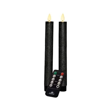 Dinerkaars LED Antraciet Rustiek Wax 23 cm (2 stuks) met afstandsbediening