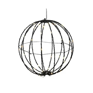 Lichtbol LED zwart met timer 20 cm