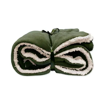 Unique Living Plaid Lars Coral Fleece winter green