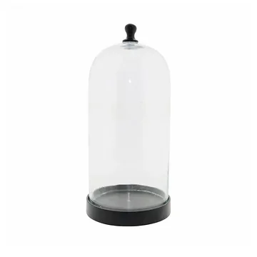 Home Society glazen stolp allure zwart 36.5 x 16.5 cm