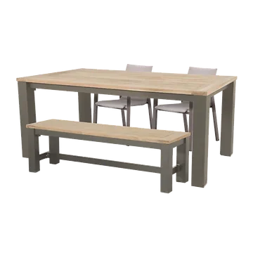 Royal Seasons Stoel-bank Diningset 4-zits Solare Espresso