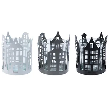 Theelichthouder huis 6 x 8 cm