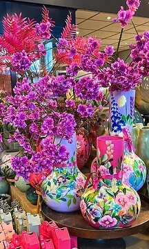 Atelier Vio Vaas Roze Handgeschilderd