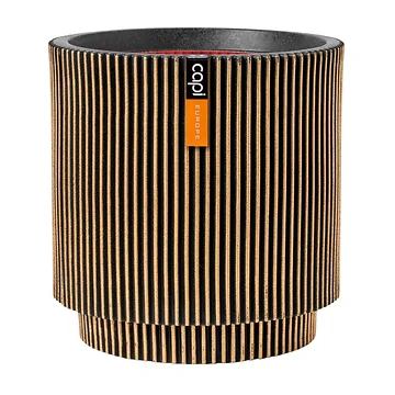 Capi Europe Bloempot Groove Zwart Goud 44 x 46 cm