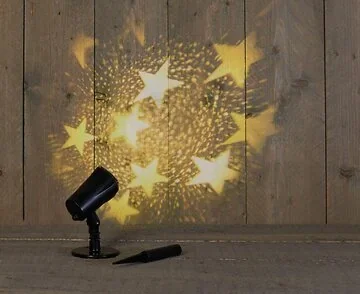 Buitenprojector ster warm wit