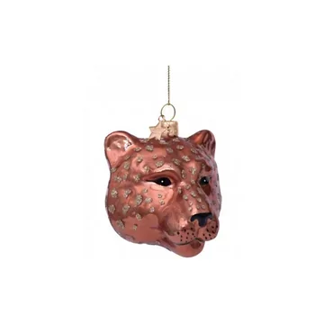 Vondels Kersthanger Panterhoofd cognac 7.5 cm