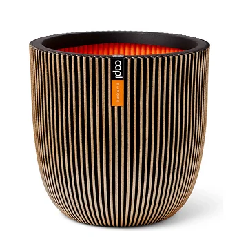 Capi Europe Bloempot Groove Zwart Goud 43 x 41 cm