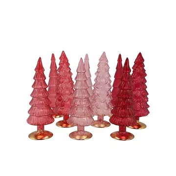 Twinkle Red Glass Tree Ass 9x25cm