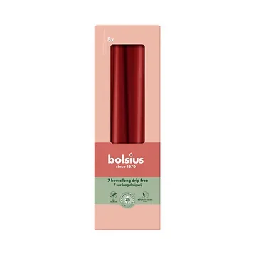 Bolsius Gotische Kaars Fluweel Rood 2.4 x 24.5 cm