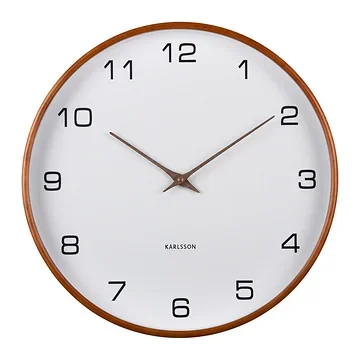 Karlsson Wandklok Acento Hout Wit 40 x 5 cm