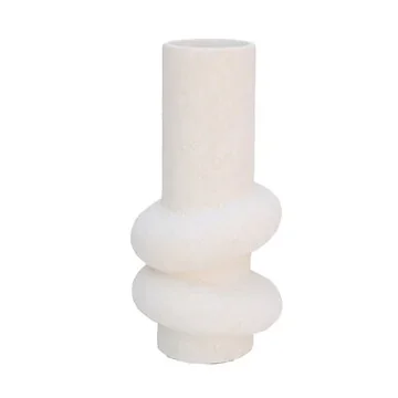 HS Potterie Vaas Deco Ivoor 15 x 15 x 31 cm