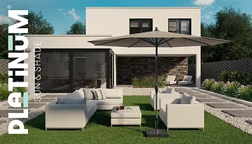 Platinum Parasolvoet Rome Zwart 45 x 45 x 37 cm