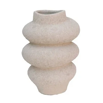 HS Potterie Vaas Deco Beige 18 x 18 x 25 cm