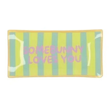 Daan Kromhout Design Bord Rechthoek Somebunny Loves You 20 x 10 x 2 cm