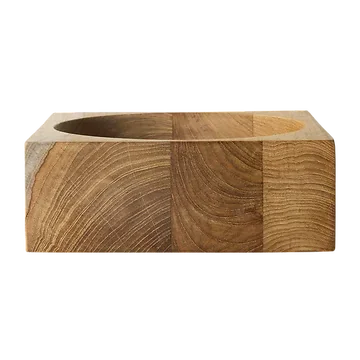 HKliving Kom Teak Naturel M 22 x 22 x 8 cm