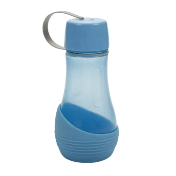 Beeztees Aventura Draagbare Drinkset Hond Blauw 6.5 x 6.5 x 23 cm